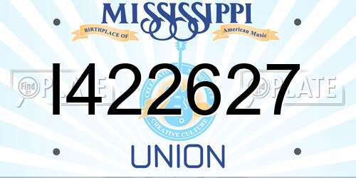 I422627 Mississippi License Plate
