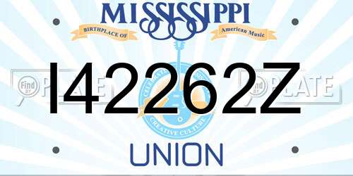 I42262Z Mississippi License Plate