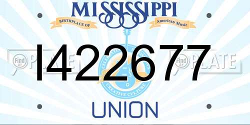 I422677 Mississippi License Plate