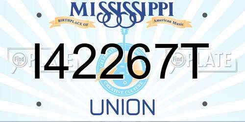 I42267T Mississippi License Plate