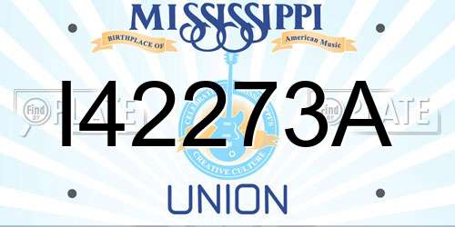 I42273A Mississippi License Plate