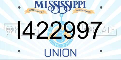 I422997 Mississippi License Plate