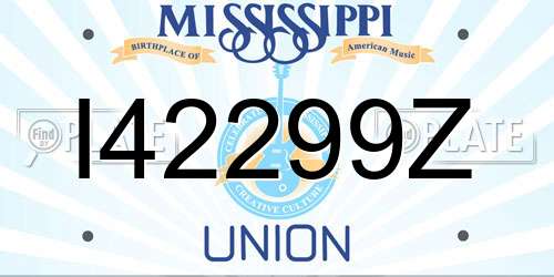 I42299Z Mississippi License Plate