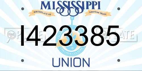 I423385 Mississippi License Plate