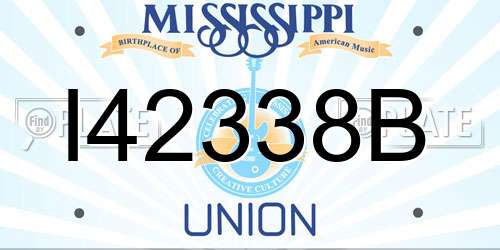 I42338B Mississippi License Plate