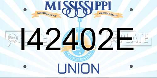 I42402E Mississippi License Plate