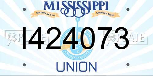 I424073 Mississippi License Plate