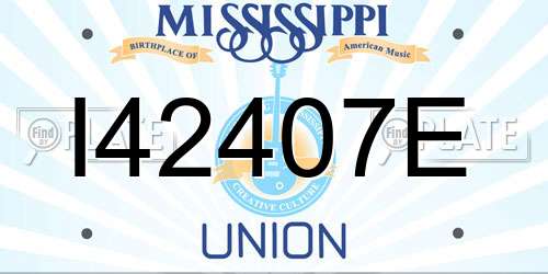 I42407E Mississippi License Plate