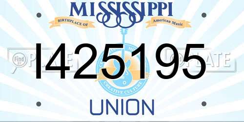 I425195 Mississippi License Plate