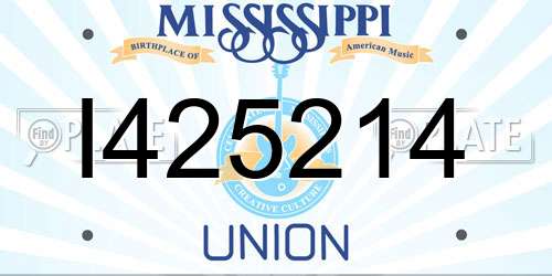 I425214 Mississippi License Plate