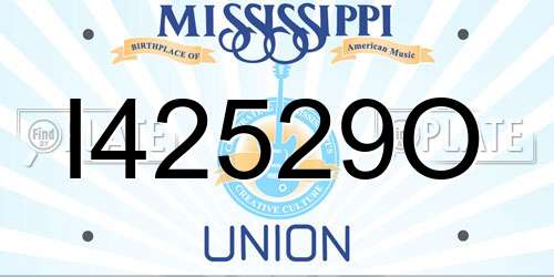 I42529O Mississippi License Plate