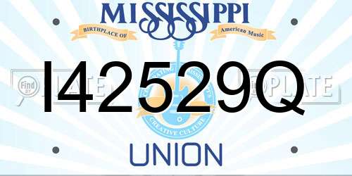 I42529Q Mississippi License Plate
