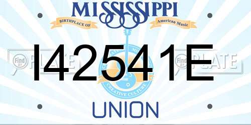 I42541E Mississippi License Plate