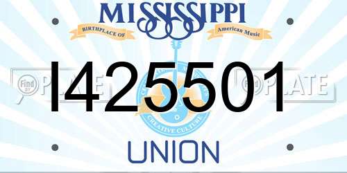 I425501 Mississippi License Plate