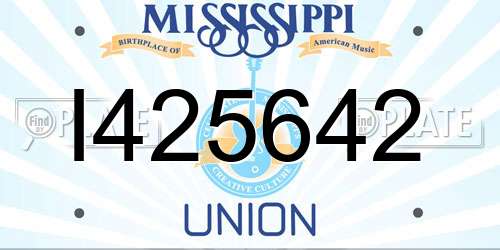 I425642 Mississippi License Plate