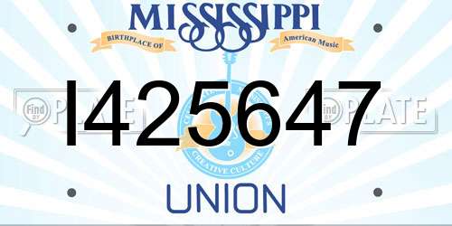 I425647 Mississippi License Plate