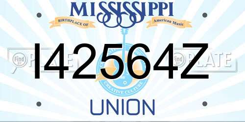 I42564Z Mississippi License Plate