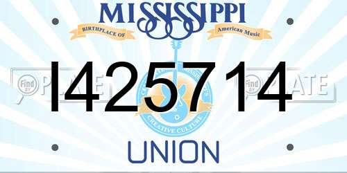 I425714 Mississippi License Plate