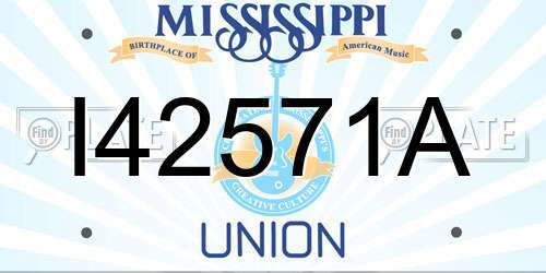 I42571A Mississippi License Plate