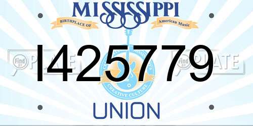 I425779 Mississippi License Plate