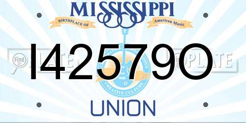 I42579O Mississippi License Plate