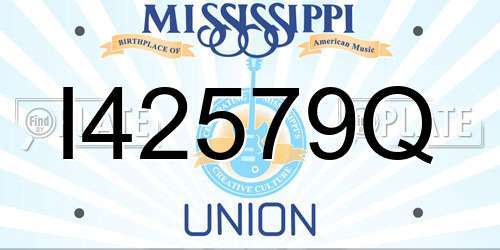 I42579Q Mississippi License Plate