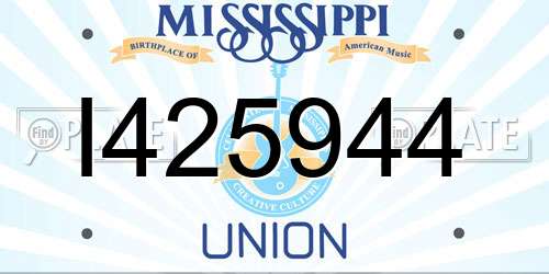 I425944 Mississippi License Plate