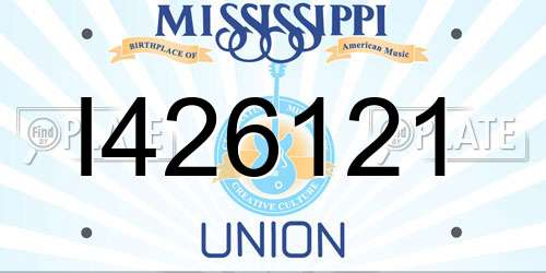 I426121 Mississippi License Plate