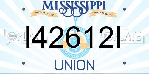 I42612I Mississippi License Plate