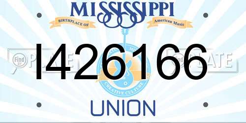 I426166 Mississippi License Plate