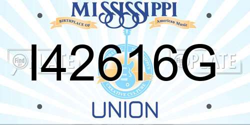 I42616G Mississippi License Plate