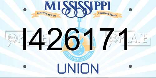 I426171 Mississippi License Plate