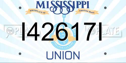 I42617I Mississippi License Plate