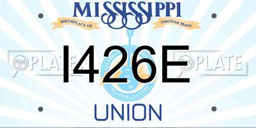 I426E Mississippi License Plate