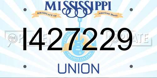 I427229 Mississippi License Plate