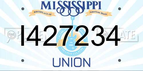I427234 Mississippi License Plate