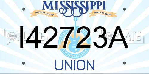 I42723A Mississippi License Plate