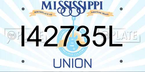 I42735L Mississippi License Plate