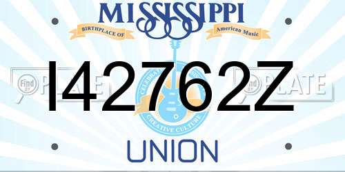 I42762Z Mississippi License Plate