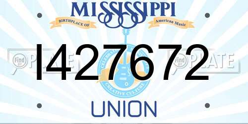 I427672 Mississippi License Plate