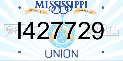 I427729 Mississippi License Plate