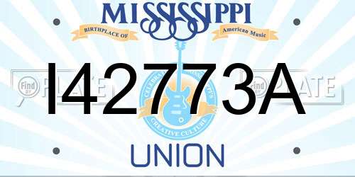 I42773A Mississippi License Plate