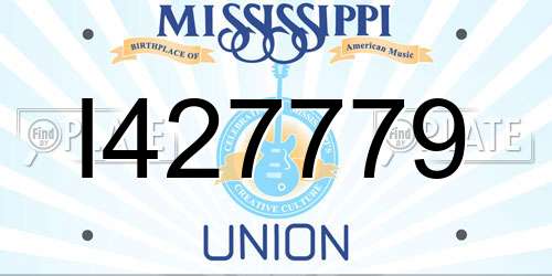 I427779 Mississippi License Plate