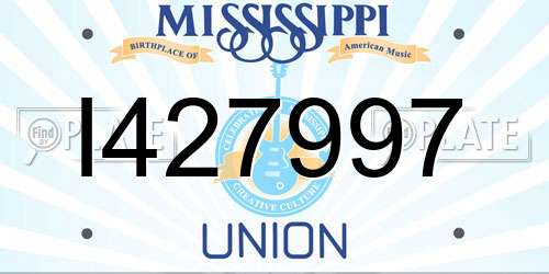 I427997 Mississippi License Plate