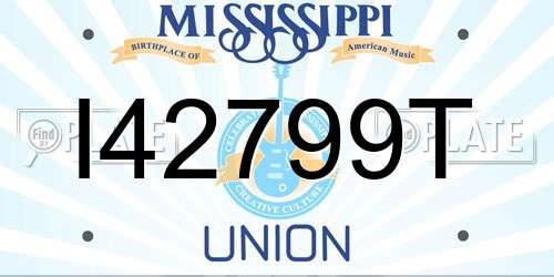 I42799T Mississippi License Plate