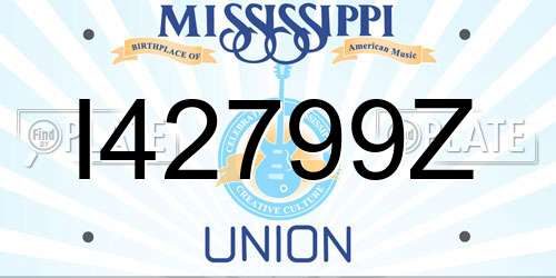 I42799Z Mississippi License Plate