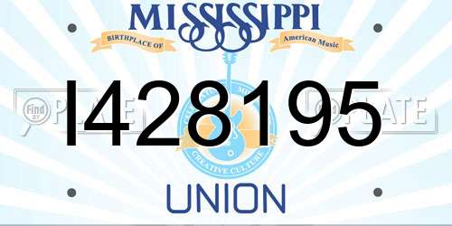 I428195 Mississippi License Plate