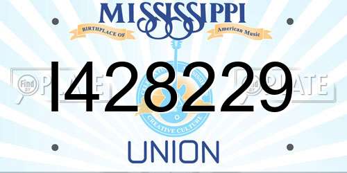 I428229 Mississippi License Plate