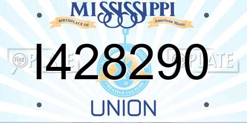 I428290 Mississippi License Plate