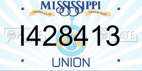 I428413 Mississippi License Plate